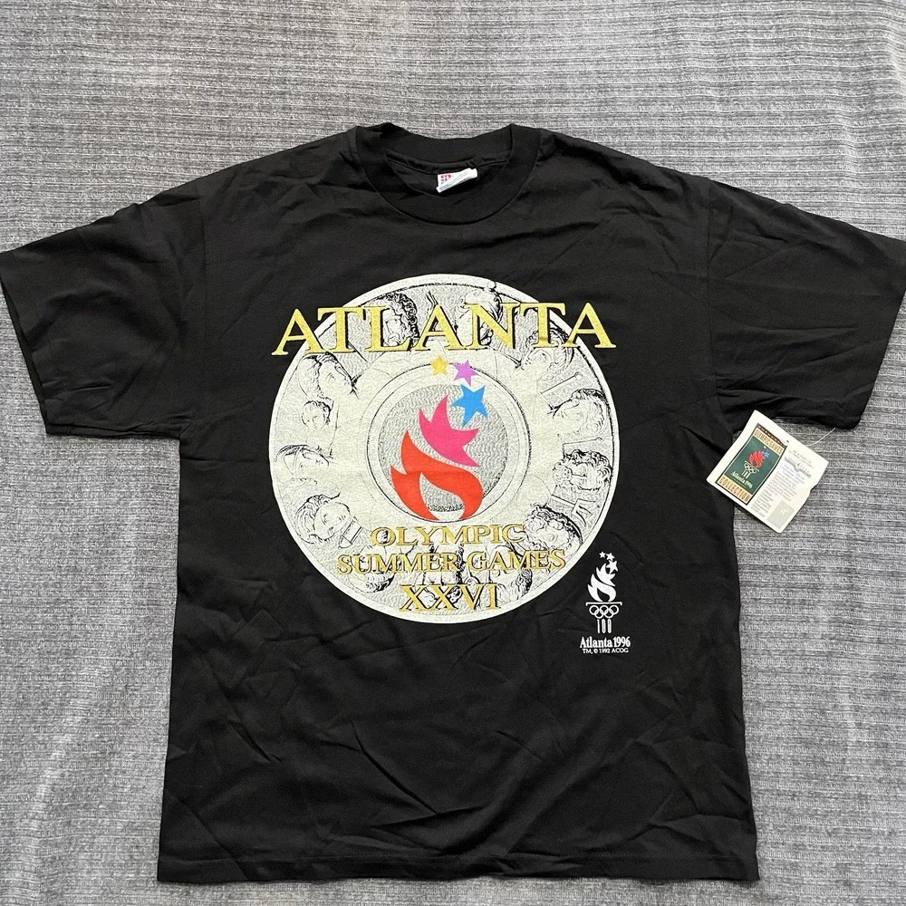 Vintage 1996 Atlanta Olympics Tshirt Large Single Stitch USA Deadstock 90s New